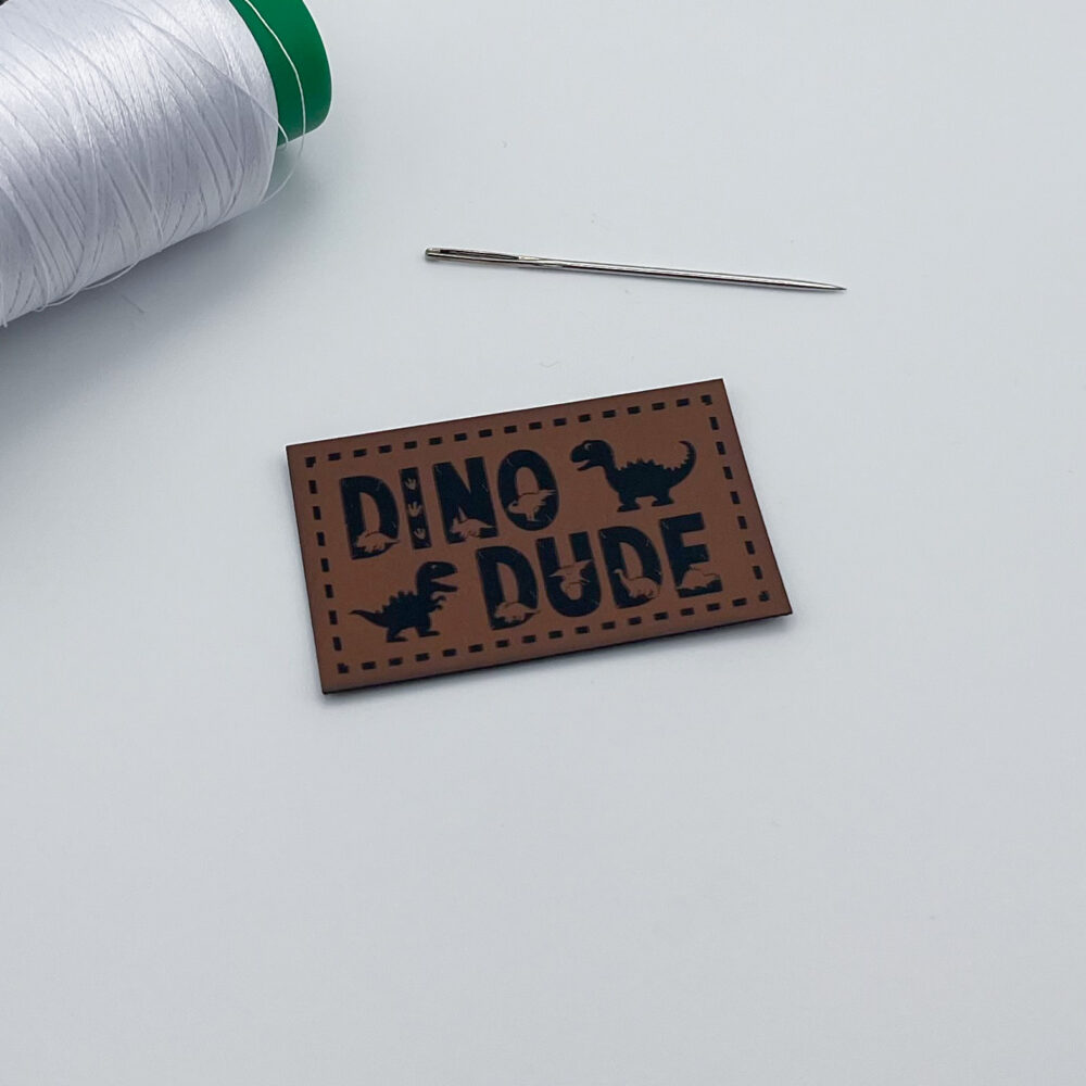 Kunstleder-Label Dino Dude