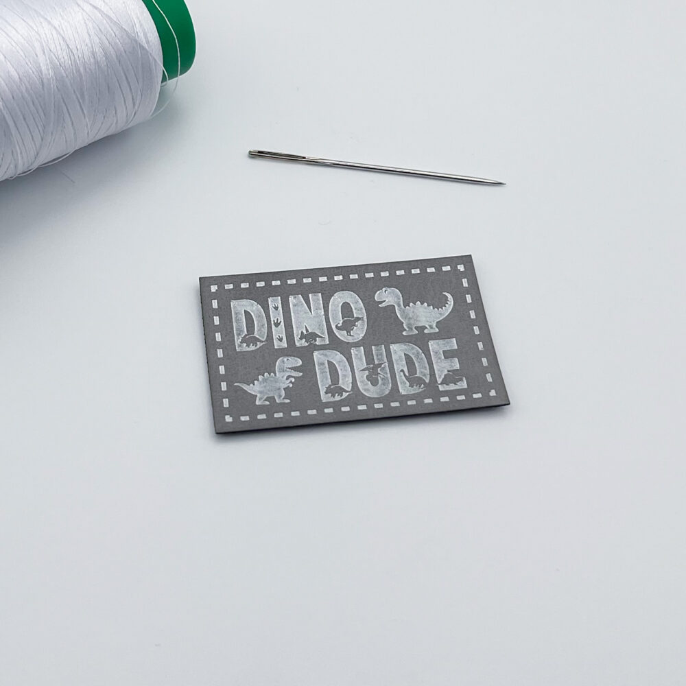 Kunstleder-Label Dino Dude