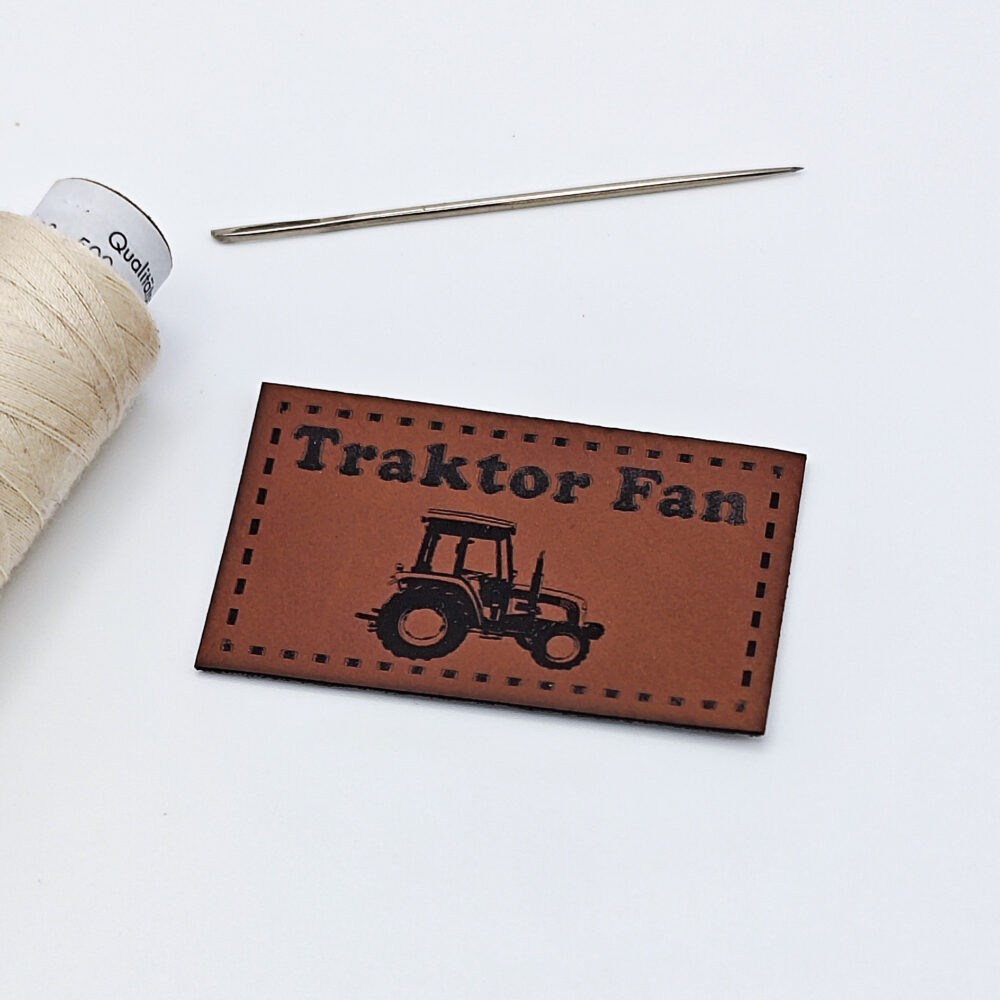 Kunstleder-Label Traktor Fan