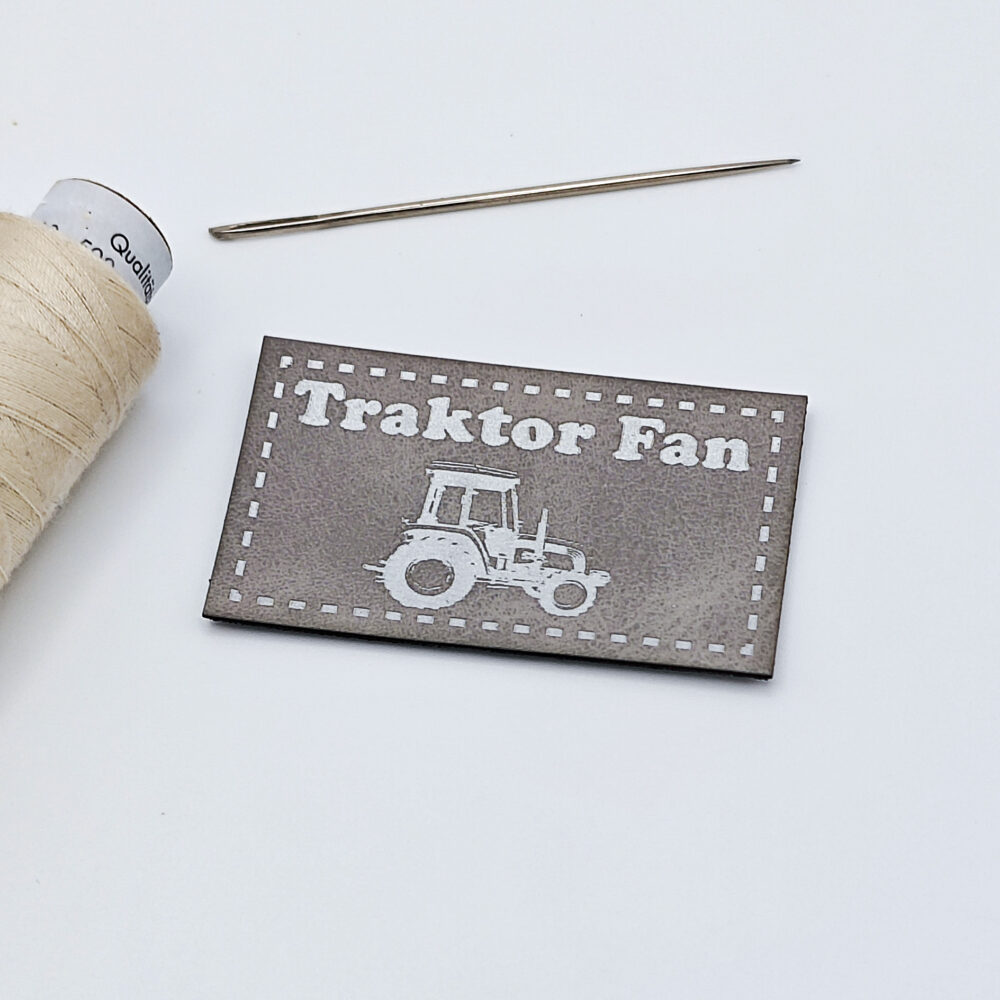 Kunstleder-Label Traktor Fan