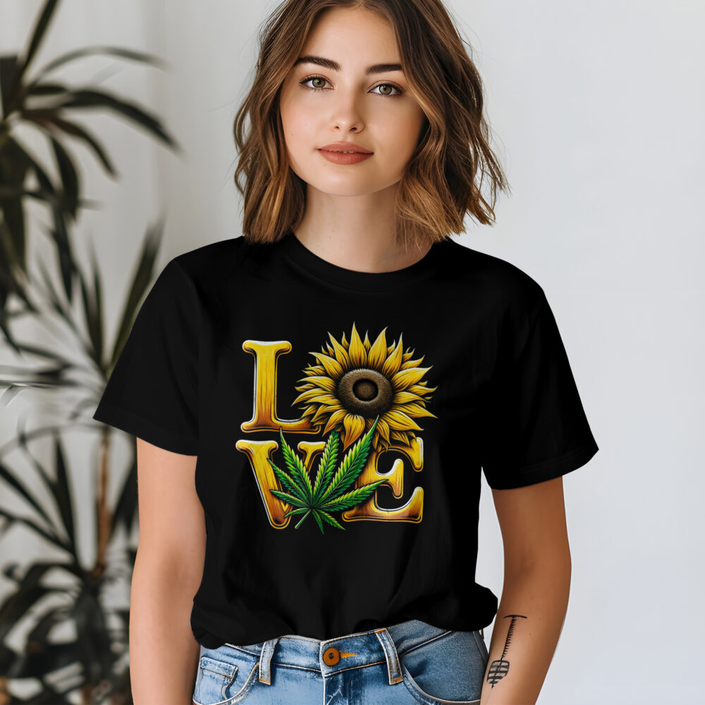 Bügelbild Love Sunflower Weed