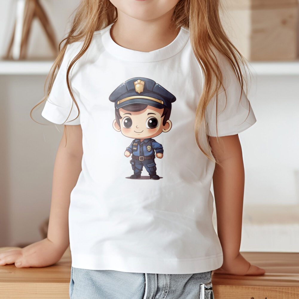 Bügelbild kleiner Polizist