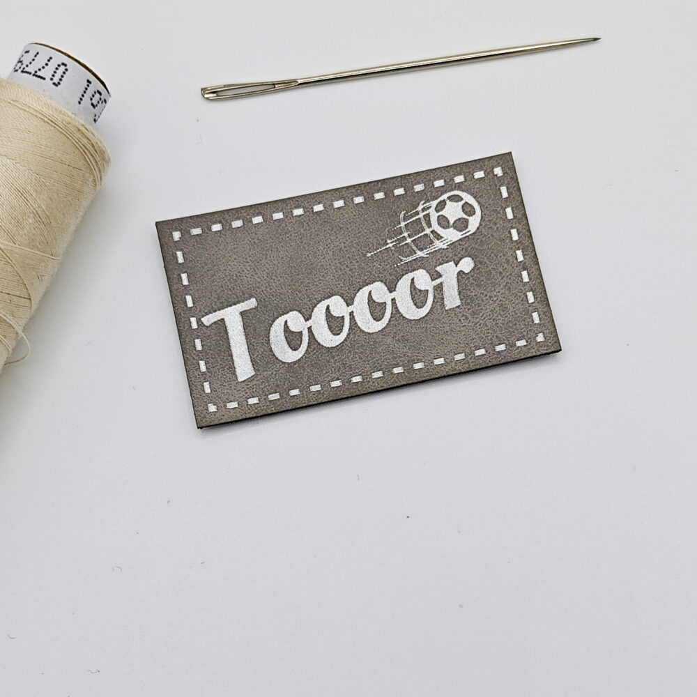 Kunstleder-Label Fußball Tor